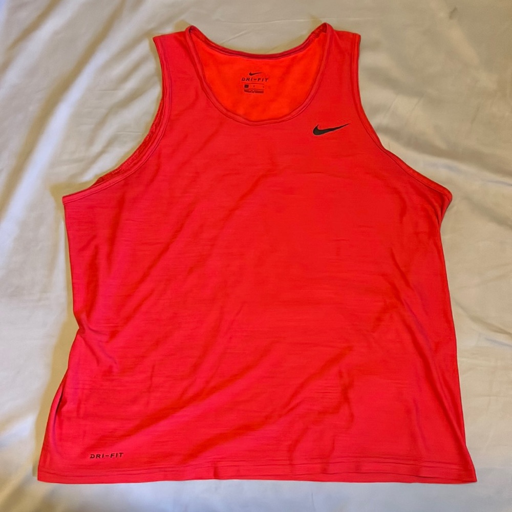 Nike Red Dri Fit Tank Large